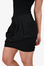 PHI Black Wool Tailored Mini Skirt Size 6