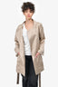 Chloe Beige Cotton/Linen Melitta Tie Front Jacket Est. Size S/M