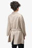 Chloe Beige Cotton/Linen Melitta Tie Front Jacket Est. Size S/M