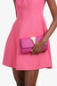 Versace Pink Leather Virtus Crossbody Bag