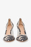 Gianvito Rossi Zebra Print Suede/Plexi Heels Size 37