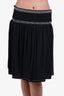 Prada Black Pleated Midi Skirt Size 36