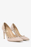 Valentino Blush Leather Rockstud Heels Size 38.5