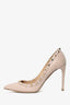 Valentino Blush Leather Rockstud Heels Size 38.5