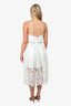 Self-Portrait White/Black Daisy Lace Embroidered Mini Dress Size 8