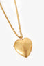 Versace Gold Tone Open Heart Necklace
