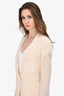 Stella McCartney Cream Silk Lightweight Single Breasted Blazer Size 40