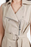 Akris Punto Beige Belted Zip-up Sleeveless Mini Shirt Dress Size 14