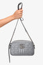 Gucci Grey Quilted Leather Marmont Bag