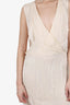 Max Azria Beige Beaded Sleeveless Dress Size S