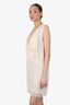 Max Azria Beige Beaded Sleeveless Dress Size S