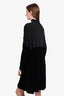 Jean Paul Gaultier Black Mesh/Velvet Midi Dress Size 6