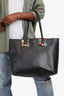 Fendi Black Leather Rainbow Stud Medium Roll Tote