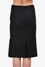 Hermès Charcoal Wool Pleated Midi Skirt Size 36