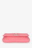 Miu Miu Pink Matelasse Leather Crystal Strap Shoulder Bag