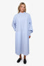 MM6 Maison Margiela Blue Oversized Long Sleeve Midi Dress Size 44