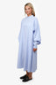 MM6 Maison Margiela Blue Oversized Long Sleeve Midi Dress Size 44