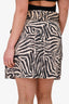 Zimmermann Zebra Printed Belted Mini Skirt Size M