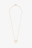 Tiffany & Co. 18K Rose Gold Diamond Open Circle Pendant Necklace