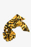 Versace Yellow Baroque Printed Silk Hair Tie