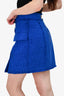 Balmain Blue Gold Buttoned Skirt Size 40