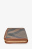 Burberry Brown Leather Check Compact Wallet