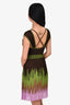 M Missoni Brown/Green Pleated Sleeveless Mini Dress with Slip Size 42