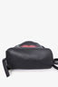 Love Moschino Black Leather Red Heart Backpack