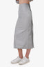 Studio Nicholas White/Black Stripe Ruffle Slit Skirt Est. Size S