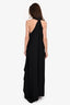 Michael Kors Black One Shoulder Maxi Evening Dress Size 14