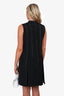 Valentino Black Contrast Stitch Sleeveless Midi Dress Size 40