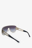 Versace Black Tinted Wide Sunglasses with Silver Medusa