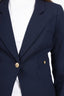 Smythe Navy Wool Single Breasted Blazer Size 8