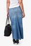 Reformation Blue Medium Wash Denim Slit Maxi Skirt 26