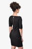 Roberto Cavalli Class Black Lace Detail 3/4 Sleeve Dress Size 42