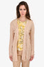 M Missoni Beige Wavy Knit Cardigan Size 44