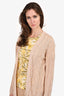 M Missoni Beige Wavy Knit Cardigan Size 44