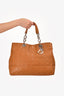 Christian Dior 2007 Brown Cannage Leather Lady Dior Shopping Tote