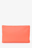 Prada Neon Orange Puffy Nylon Clutch with Chain