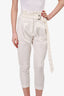 Brunello Cucinelli White Belted Capri Pants Size 6