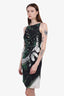 Mary Katrantzou Green/Black Patterned Sleeveless Dress Size 8