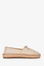 Prada Beige Leather Bow Detail Espadrilles Size 36