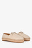 Prada Beige Leather Bow Detail Espadrilles Size 36