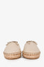 Prada Beige Leather Bow Detail Espadrilles Size 36