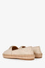 Prada Beige Leather Bow Detail Espadrilles Size 36