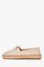 Prada Beige Leather Bow Detail Espadrilles Size 36