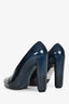 Louis Vuitton Navy/Black Patent Leather Heels Size 36.5