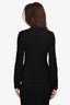 Versace Black Ruched Sleeve Zip Up Jacket Size 40