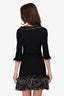 Alexander McQueen Black Ruffle Detailed Dress Size M