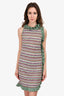 M Missoni Multicolour Patterned Rosette Detail Sleeveless Dress Size 8